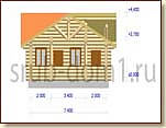 Фасад - вид 2 гостевой домик из бревна(сруб)