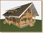 Проект деревянного дома 380 м2 вид 1